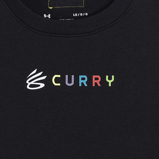 UNDER ARMOUR 安德玛 Curry Sesame Squad Crew 女子运动卫衣 1369636-001 黑色 XL