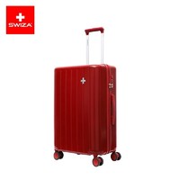 SWIZA 瑞莎 瑞士SWIZA行李箱网红ins风旅行箱男女登机箱双层拉链拉杆箱 雅醇系列 活力红 22英寸（可登机）