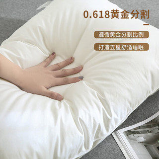 OBXO 源生活 抗菌枕头酒店纤维枕芯 A类母婴级家用全棉可水洗 一对装48*74cm