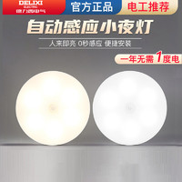 DELIXI 德力西 LED智能声光控感应灯 暖白0.2W*4只装