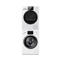 PLUS会员：Panasonic 松下 N10P+EH10W 洗烘套装10kg变频洗衣机+10kg热泵烘干机