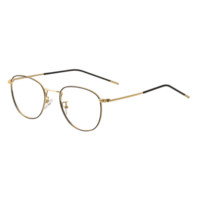 潮库 95123 黑金色纯钛眼镜框+1.61折射率 防蓝光镜片