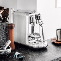 NESPRESSO 浓遇咖啡 意式进口 家用全自动花式奶沫一体咖啡机套装内含100颗胶囊咖啡 J520 银色及遇意悠长10条装