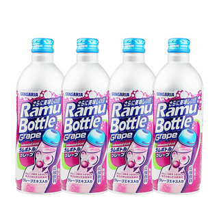 三佳丽 波子汽水 葡萄味 500ml*4瓶