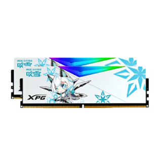 ADATA 威刚 XPG系列 龙耀LANCER 吹雪联名款 DDR5 6000MHz RGB 台式机内存 灯条 白色 32GB 16GB*2 C36