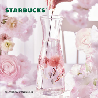 STARBUCKS 星巴克 杯子739ml樱花花瓣款玻璃壶含搅拌棒大容量办公家用桌面杯
