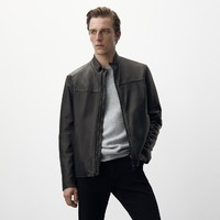 Massimo Dutti 男士修身绵羊皮外套 03304999800