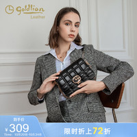 goldlion 金利来 2022年新款小方包女小香风菱格链条包包时尚潮流单肩斜挎包