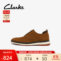 Clarks 其乐 男士休闲鞋 深棕褐色 45