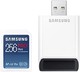 SAMSUNG 三星 PRO Plus 256GB SDXC UHS-I U3 160MB/s 全高清和 4K UHD 存储卡，包括读卡器 (MB-SD256KB/WW)