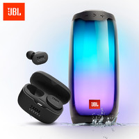 PULSE4 音乐脉动四代 便携式蓝牙音箱 全面屏炫彩小音箱+ JBL T130NC 主动降噪蓝牙耳机  畅听组合装一