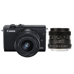 Canon 佳能 EOS M200微单数码相机15-45双镜头自拍美颜Vlog相机 4K视频
