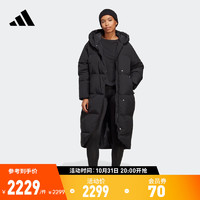 adidas 阿迪达斯 官方女装冬季新款户外运动保暖羽绒服HN9937 黑色 A2XL