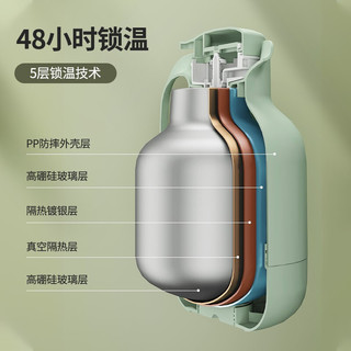 Jeko&Jeko 捷扣 JEKO 保温壶家用热水暖瓶水壶大容量玻璃内胆办公室 墩墩壶 2L 黄色