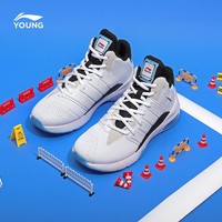 LI-NING 李宁 童鞋男童7-12岁青少年减震支撑气垫鞋高帮休闲运动鞋YKCP292