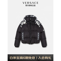 范思哲 VERSACE 22秋冬 奢侈品女士棉夹克可拆卸抽绳连衣印花棉服1006528-1A04312-2B510 38