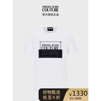 VERSACE 范思哲 Jeans Couture奢侈品男装 男士Piece Number印花T恤 72GAHP03-CJ00P 003白色 L