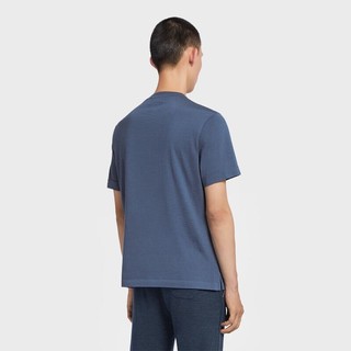 杰尼亚 男士圆领短袖T恤 U7302-12MIL-B06-52 蔚蓝色 L