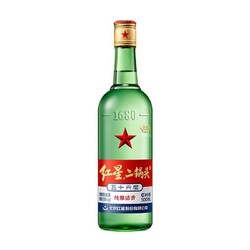 红星 绿瓶 1680 二锅头   56%vol 清香型白酒 500ml 单瓶装