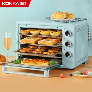 KONKA 康佳 电烤箱家用多功能32L大容量 精准控温 四层同烤 专业烘培烘烤蛋糕面包 KAO-32M1