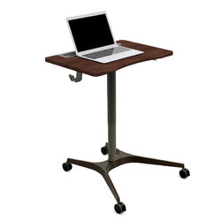 AKA 宜客 乐思（ECOLUS）电脑桌书桌可移动升降桌子 懒人家用客厅学习床边写字演讲工作台LS804WL胡桃木色