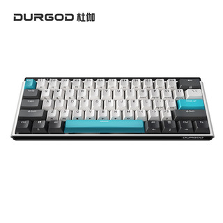 DURGOD 杜伽 K330W 三模机械键盘 61键 佳达隆红轴 离子风暴 无光