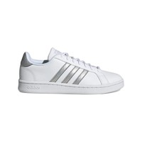 adidas NEO Grand Court 女子休闲运动鞋 GZ1837 白/银色 36