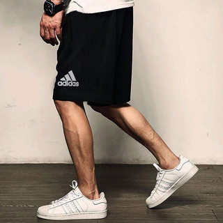 adidas 阿迪达斯 短裤男2022夏季新款运动裤舒适透气快干跑步健身训练外穿篮球五分裤/梭织快干/三条纹/ XL