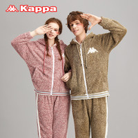秋冬新品Kappa/卡帕双面绒时尚情侣家居服男女套装