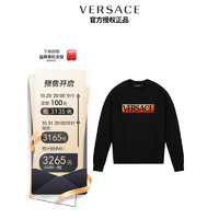 VERSACE/范思哲22秋冬 奢侈品男装渐变刺绣字母LOGO长袖卫衣 1003622-1A02492 黑色 48