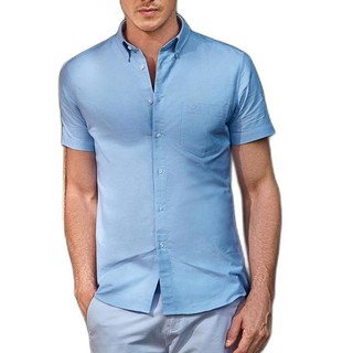 Virtue 富绅 男士短袖衬衫 YCF40221-017 蓝色 42