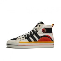 adidas NEO City Canvas Hi Ssjf 中性运动板鞋 GY2187 白黑橙 42.5