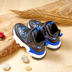 harson 哈森 童鞋男童5-10岁高帮加绒休闲运动鞋老爹鞋