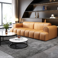 几度 奶油风科技布艺沙发客厅意式极简现代设计师简约实木框架皮沙发