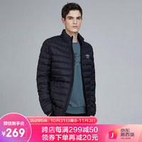 茵宝（Umbro）男装秋冬运动羽绒服白鸭绒保暖休闲外套 UO213AP2011-990力莫黑 M