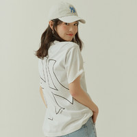 MLB 男女T恤NY短袖经典大LOGO情侣运动休闲T恤31TS33