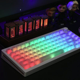 MOJIKE 魔极客 M1 QMK 82键 有线机械键盘套件 白色 RGB