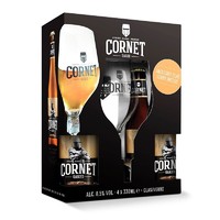 CORNET 比利时进口 精酿黄金啤酒 330ml*4瓶 小包装 4瓶Cornet啤酒+1支Cornet酒杯
