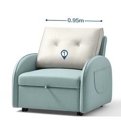 林氏木业 G026 单人沙发床 科技布款 0.95m