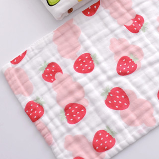 莱茵森 9227 婴儿口水巾 粉草莓 25*50cm