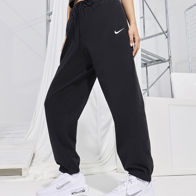NIKE 耐克Sportswear Easy 女子运动长裤DM6420-010 黑色/白色XS 【报价