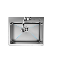 箭牌 ARROW AE5568258G 不锈钢手工水槽+精铜抽拉龙头 680*460*220mm