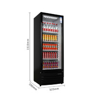 AUCMA 澳柯玛 217升立式单门商用冷藏冰箱展示柜 超市饮料啤酒保鲜冷柜 冷饮茶叶陈列冰柜 SC-217NE