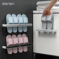 梦妮 浴室拖鞋架壁挂挂式墙壁厕所鞋子收纳神器卫生间免打孔鞋架置物架