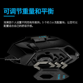 logitech 罗技 G502 HERO 主宰者 有线鼠标 16000DPI RGB+大鼠标垫