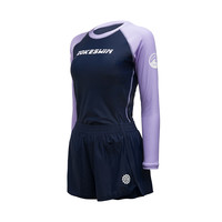 ZOKE 洲克 女子分体泳衣 123501213-2 深兰/紫色 XXL