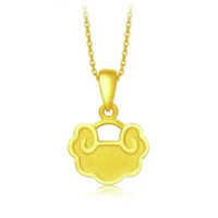 CHOW TAI FOOK 周大福 大福红系列 EOF50 金锁纳福足金吊坠 2g