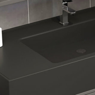 KUKa 顾家家居 智能浴室柜套装 黑色 90cm