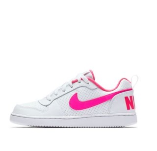 NIKE 耐克 BOROUGH LOW 女童运动板鞋 845104 白/爆炸粉 35.5