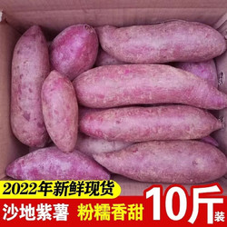 紫薯新鲜10斤蜜薯红薯地瓜番薯蔬菜批发紫罗兰 精选 5斤带箱